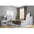 OS Home and Office Furniture Twin Sized White Bookcase Headboard