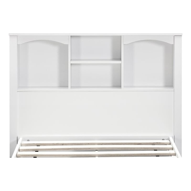OS Home and Office Furniture Twin Sized White Bookcase Headboard