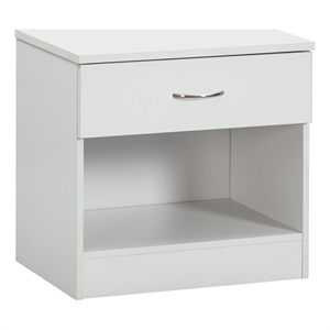 os home and office furniture one drawer white nightstand