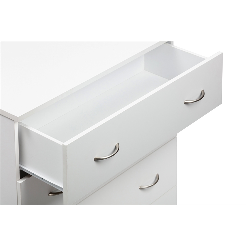 OS Home and Office Furniture Four Drawer Chest in White