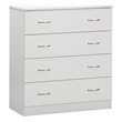 OS Home and Office Furniture Four Drawer Chest in White
