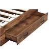 OS Home and Office Furniture Twin Sized Mountain Oak Mates Bed with Two Drawers