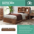 OS Home and Office Furniture Twin Sized Mountain Oak Mates Bed with Two Drawers