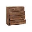 OS Home and Office Furniture Four Drawer Chest in Mountain Oak