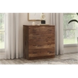 OS Home and Office Furniture Four Drawer Chest in Mountain Oak