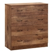 OS Home and Office Furniture Four Drawer Chest in Mountain Oak
