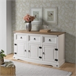 OS Home and Office Furniture Cottage Series Wood Buffet Sideboard in White