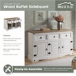 OS Home and Office Furniture Cottage Series Wood Buffet Sideboard in White