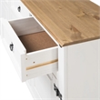 OS Home and Office Furniture Cottage Series Wood Buffet Sideboard in White