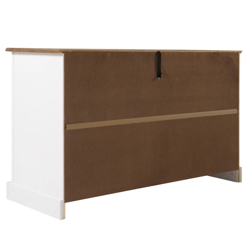 OS Home and Office Furniture Cottage Series Wood Buffet Sideboard in White