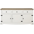 OS Home and Office Furniture Cottage Series Wood Buffet Sideboard in White