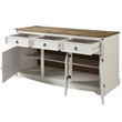 OS Home and Office Furniture Cottage Series Wood Buffet Sideboard in White