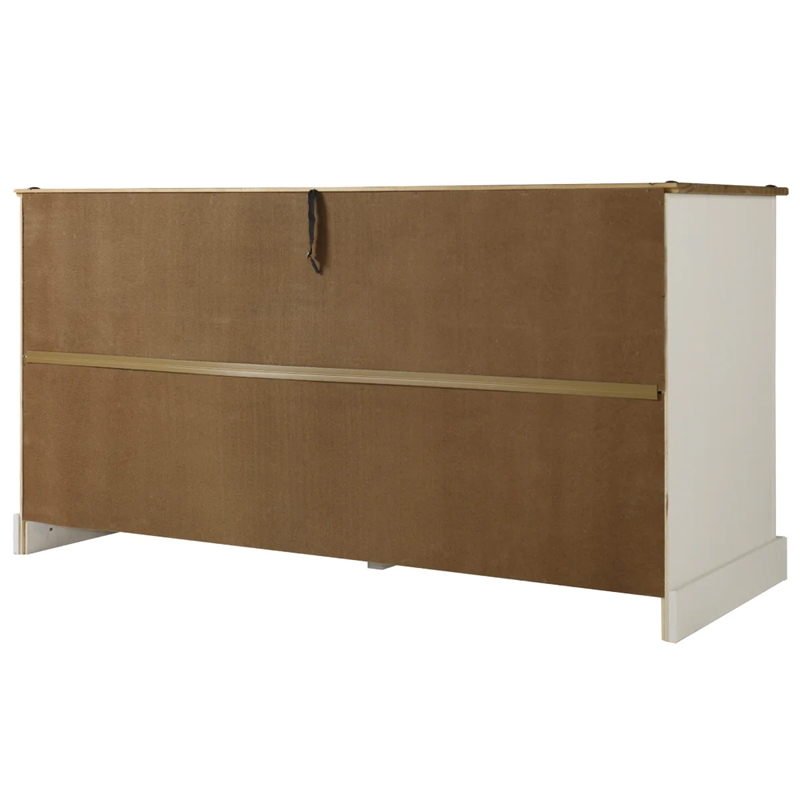 OS Home and Office Furniture Cottage Series Wood Buffet Sideboard in White