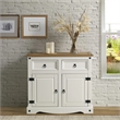 OS Home and Office Furniture Cottage Series Wood Buffet Sideboard in White