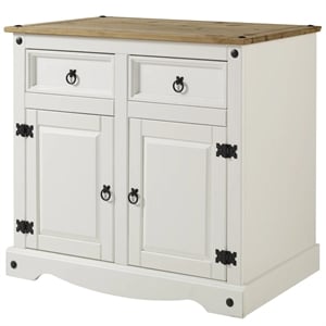 OS Home and Office Furniture Cottage Series Wood Buffet Sideboard in White