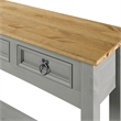 OS Home and Office Furniture Cottage Series Wood Hall Table Console in Gray