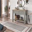 OS Home and Office Furniture Cottage Series Solid Wood Hall Table in Gray
