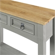 OS Home and Office Furniture Cottage Series Solid Wood Hall Table in Gray