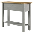 OS Home and Office Furniture Cottage Series Solid Wood Hall Table in Gray