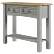 OS Home and Office Furniture Cottage Series Solid Wood Hall Table in Gray