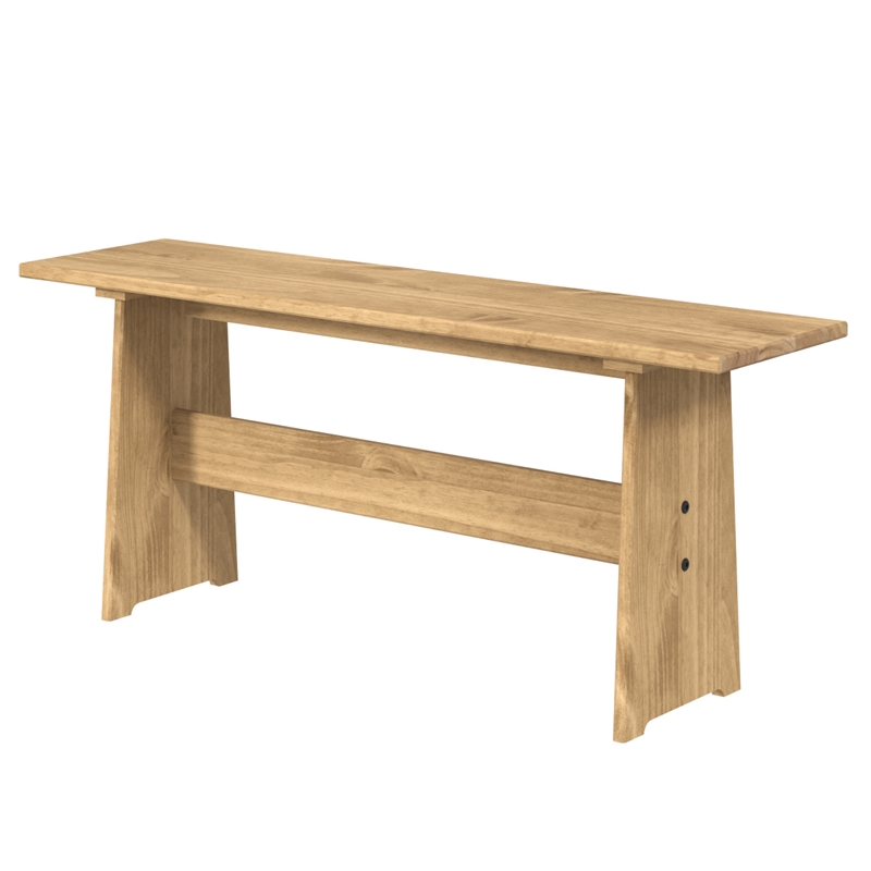 OS Home and Office Furniture Solid Pine Corner Dining Booth in Brown