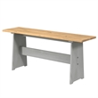 OS Home and Office Furniture Solid Pine Corner Dining Booth in Gray