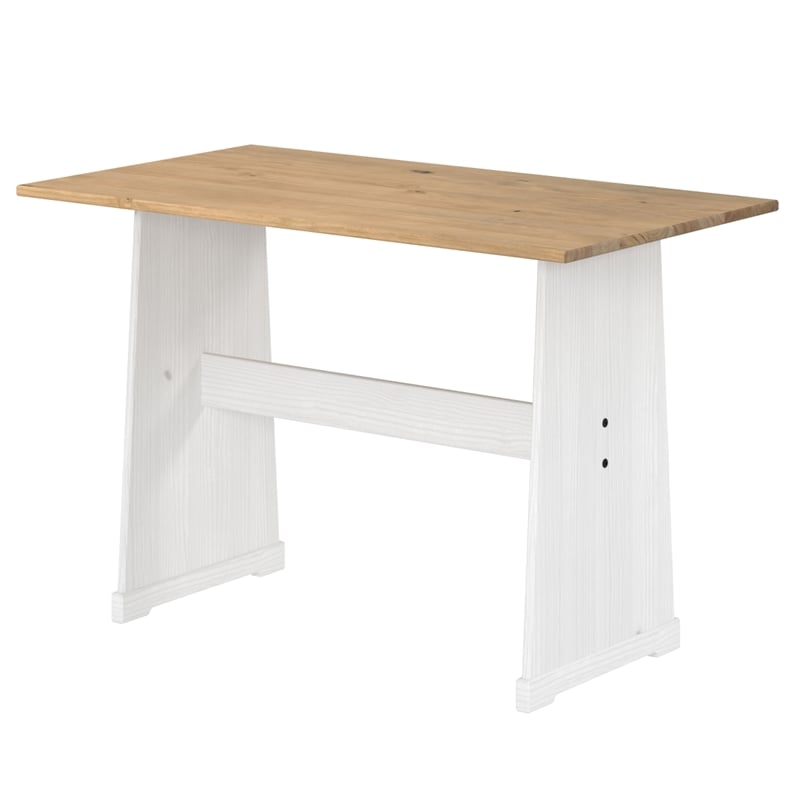 OS Home and Office Furniture Solid Pine Corner Dining Booth in White