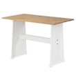 OS Home and Office Furniture Solid Pine Corner Dining Booth in White