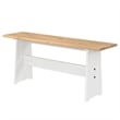 OS Home and Office Furniture Solid Pine Corner Dining Booth in White