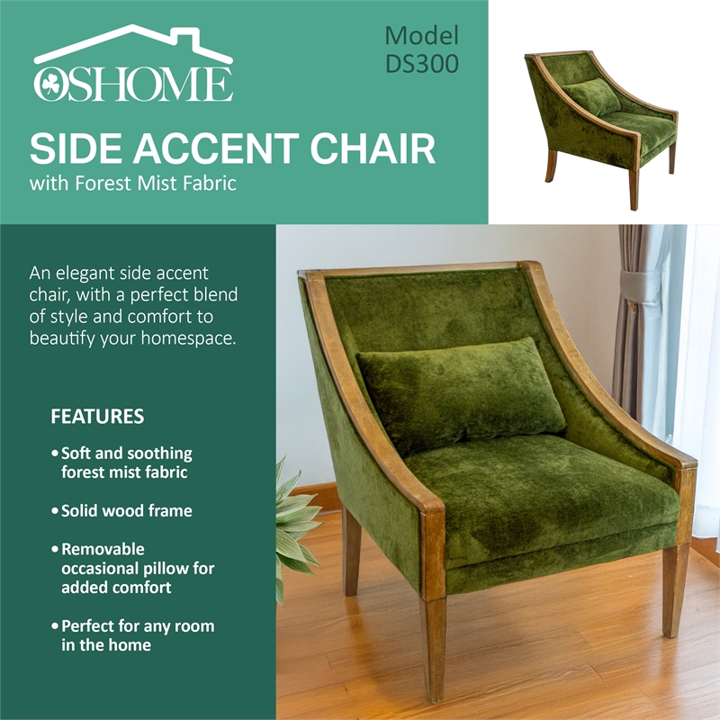 OS Home Occasional Side Accent Chair Model DS300 Forest Mist