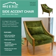 OS Home Occasional Side Accent Chair Model DS300 Forest Mist
