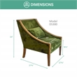 OS Home Occasional Side Accent Chair Model DS300 Forest Mist
