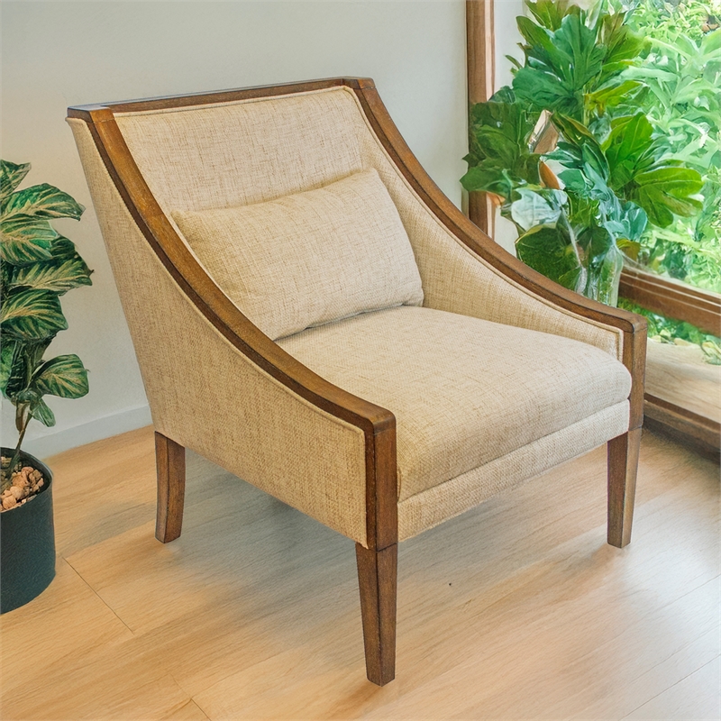 OS Home Occasional Side Accent Chair Model DS305 Desert Ivory