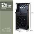 OS Home and Office Wine Cabinet in Black