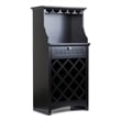OS Home and Office Wine Cabinet in Black