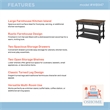 Solid Pine Farmhouse Kitchen Island/Prep Table in Harvest Black and Brown