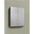 Tuff Stor 2-door Contemporary Wood Overhead Cabinet in Silver/Black