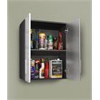 Tuff Stor 2-door Contemporary Wood Overhead Cabinet in Silver/Black