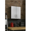 Tuff Stor 2-door Contemporary Wood Overhead Cabinet in Silver/Black