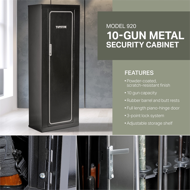 Tuff-Stor Model 920 10 Gun Metal Security Cabinet