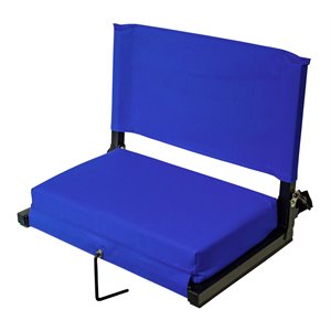 Outdoor Leisure Products 16&quot Transitional Metal Large Stadium Chairs in Blue