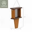 Outdoor Leisure Products Traditional Plastic Bird Feeder with Tail Prop in Brown