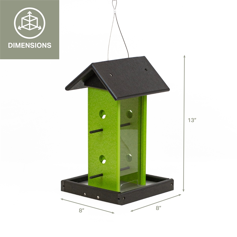 Outdoor Leisure Products Traditional Plastic Songbird Bird Feeder in Multi-Color