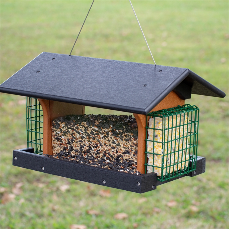 Outdoor Leisure Products Traditional Plastic Deluxe Bird Feeder in Multi-Color