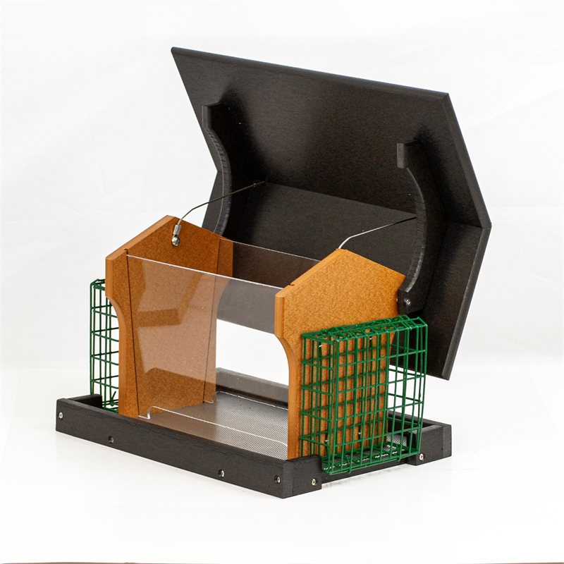 Outdoor Leisure Products Traditional Plastic Deluxe Bird Feeder in Multi-Color