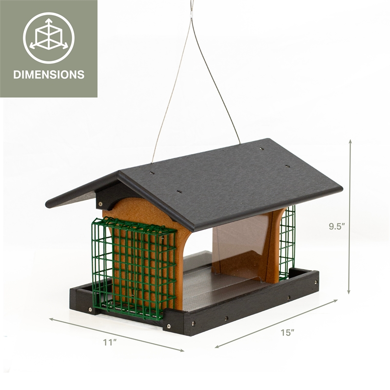 Outdoor Leisure Products Traditional Plastic Deluxe Bird Feeder in Multi-Color