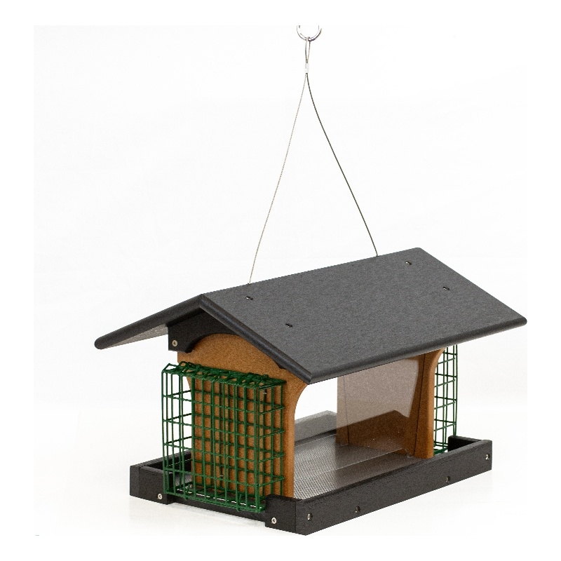 Outdoor Leisure Products Traditional Plastic Deluxe Bird Feeder in Multi-Color
