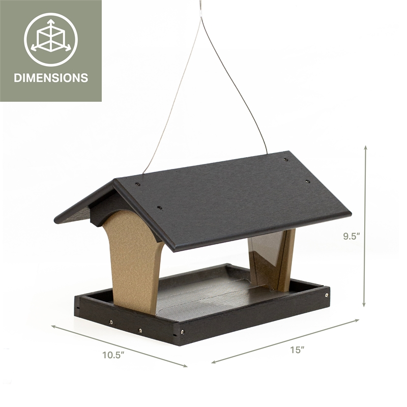 OUTDOOR LEISURE PRODUCTS Hopper Bird Feeder Made with High Density Poly Resin