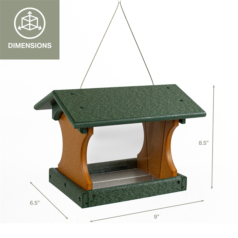 Outdoor Leisure Products Traditional Plastic Small Bird Feeder in Multi-Color