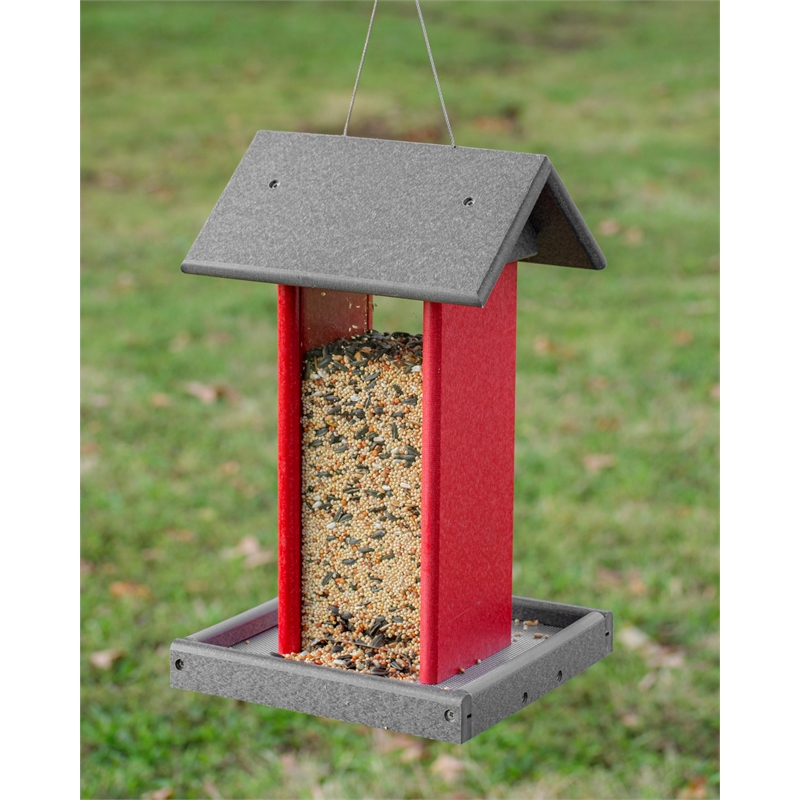 Outdoor Leisure Products Traditional Plastic Tall Bird Feeder in Multi-Color